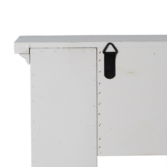 BigBuy Home Façade de cheminée Blanc Bois d'épicéa et MDF 105 x 17 x 103 cm