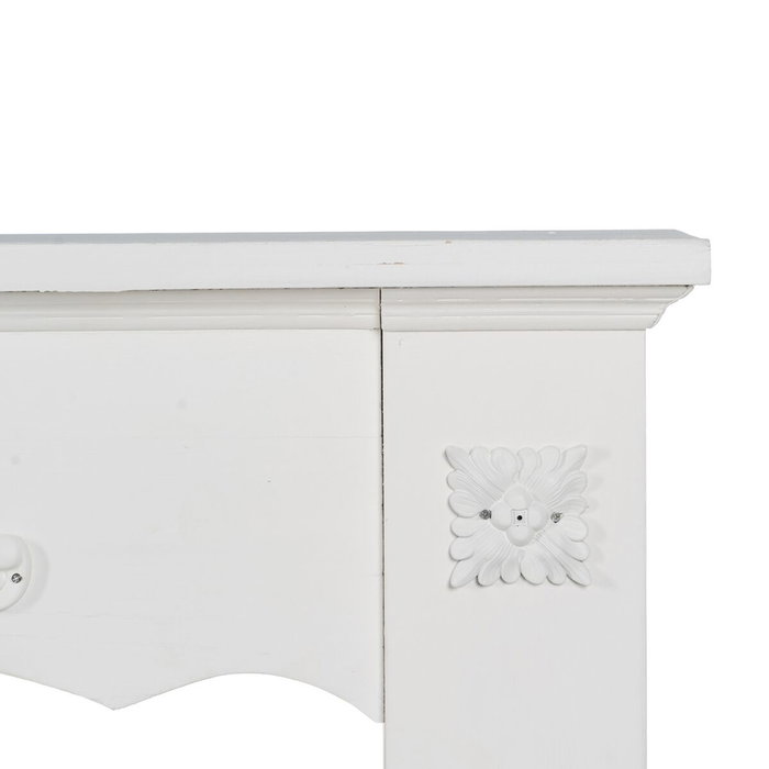 BigBuy Home Façade de cheminée Blanc Bois d'épicéa et MDF 105 x 17 x 103 cm