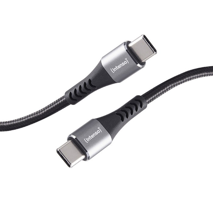 Intenso 7901000 Câble USB-C vers USB-C 1.5 m Nylon Aluminium Charge rapide 60W Power Delivery 3.0 Noir Intenso 7901000 Câble USB-C vers USB-C 1.5 m Nylon Aluminium Charge rapide 60W Power Delivery 3.0 Noir