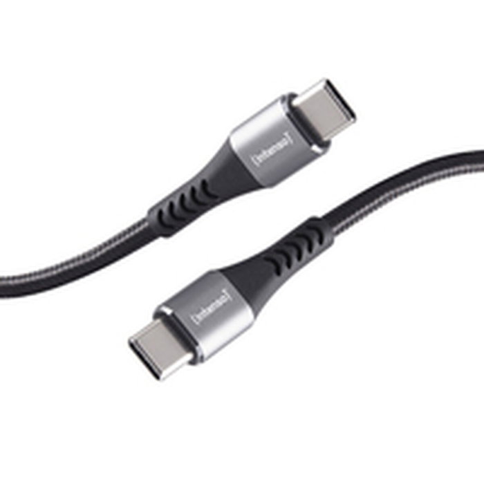 Intenso 7901000 Câble USB-C vers USB-C 1.5 m Nylon Aluminium Charge rapide 60W Power Delivery 3.0 Noir Intenso 7901000 Câble USB-C vers USB-C 1.5 m Nylon Aluminium Charge rapide 60W Power Delivery 3.0 Noir