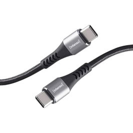 Intenso 7901000 Câble USB-C vers USB-C 1.5 m Nylon Aluminium Charge rapide 60W Power Delivery 3.0 Noir