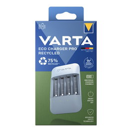 Varta Eco Charger Pro Recycled Chargeur de piles 4 emplacements USB-C pour AA/AAA NiMH 1h charge rapide