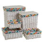 BigBuy Home Panier à linge Blanc osier 47 x 35 x 55 cm