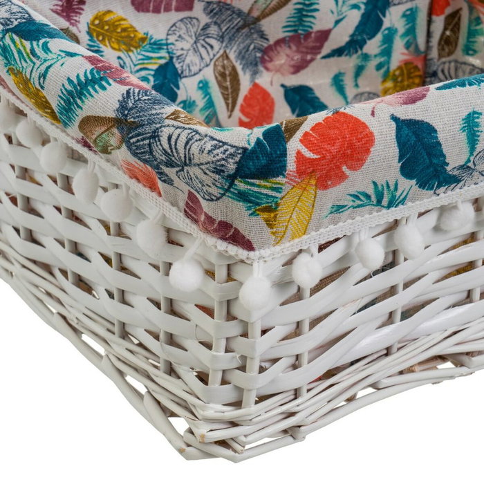 BigBuy Home Panier à linge Blanc osier 47 x 35 x 55 cm BigBuy Home Panier à linge Blanc osier 47 x 35 x 55 cm