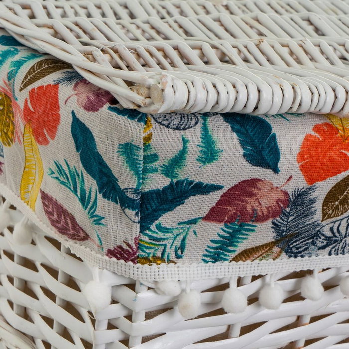 BigBuy Home Panier à linge Blanc osier 47 x 35 x 55 cm BigBuy Home Panier à linge Blanc osier 47 x 35 x 55 cm