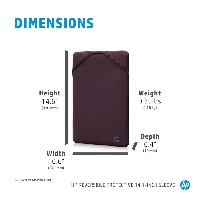 HP Housse de protection réversible en néoprène pour ordinateur portable 14,1 pouces (bleu)