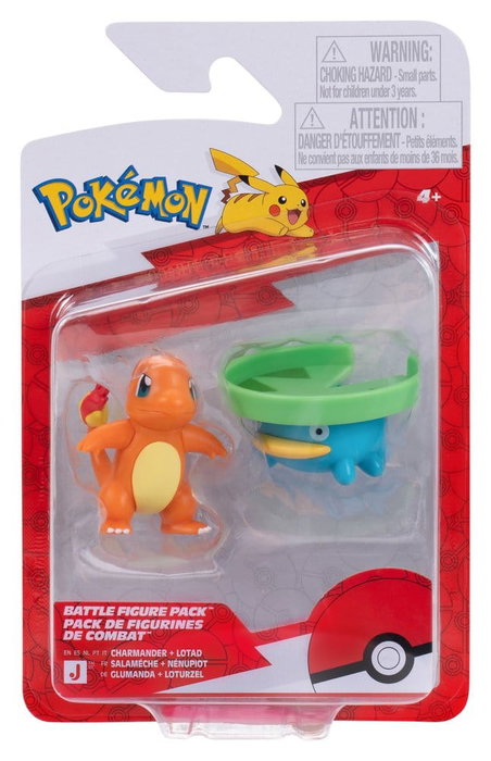 Jazwares Pokémon Battle Figure Pack de 2 figurines Nénupiot & Salamèche Jazwares Pokémon Battle Figure Pack de 2 figurines Nénupiot & Salamèche