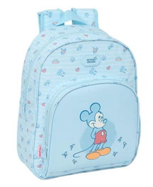 Safta Mochila Mickey Mouse "Baby" 28x34x10 cm, Sac à dos enfant adapté pour poussette