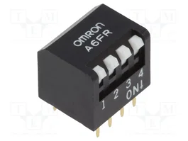 Aratas Commutateur DIP 4 sections ON-OFF A6FR-4101