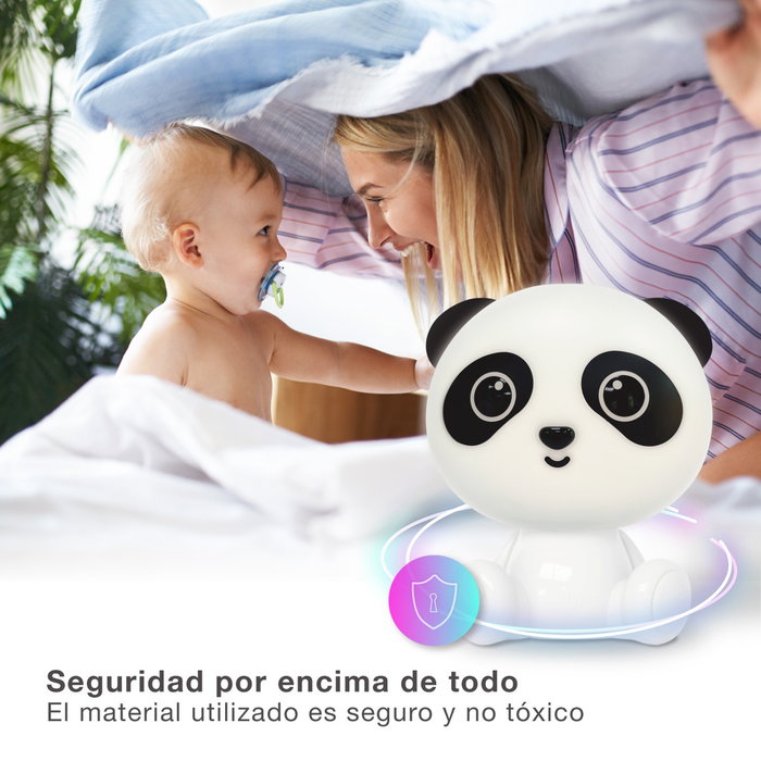 GSC Evolution Veilleuse enfant Panda LED RGB et lumière du jour, Blanc