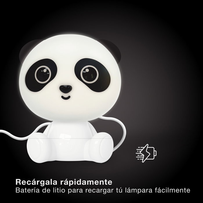 GSC Evolution Veilleuse enfant Panda LED RGB et lumière du jour, Blanc