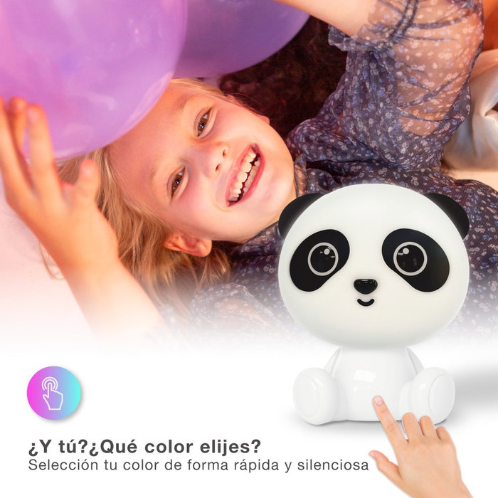 GSC Evolution Veilleuse enfant Panda LED RGB et lumière du jour, Blanc
