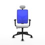 Piqueras Y Crespo Chaise de bureau Motilla, Sincro/Traslack, Blanc/Bleu