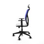 Piqueras Y Crespo Chaise de bureau Motilla, Sincro/Traslack, Blanc/Bleu