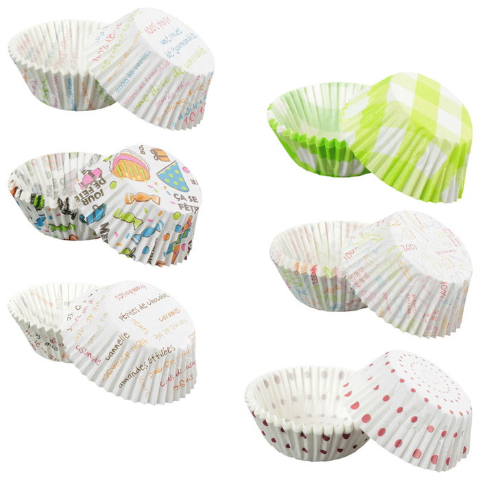 Lily Cook Lot de 100 Moules en Papier 4,5 cm avec Décorations Assorties Lily Cook Lot de 100 Moules en Papier 4,5 cm avec Décorations Assorties