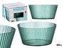 Leknes Bol Rayé Vert 800 ml en Plastique 15 x 7,2 x 15 cm (Set de 24)