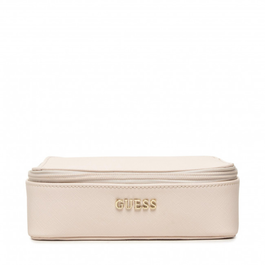 Guess - Sac à bandoulière en cuir synthétique et textile pour femme, couleur crème, avec écrin à bijoux - 18 x 6 x 18 cm