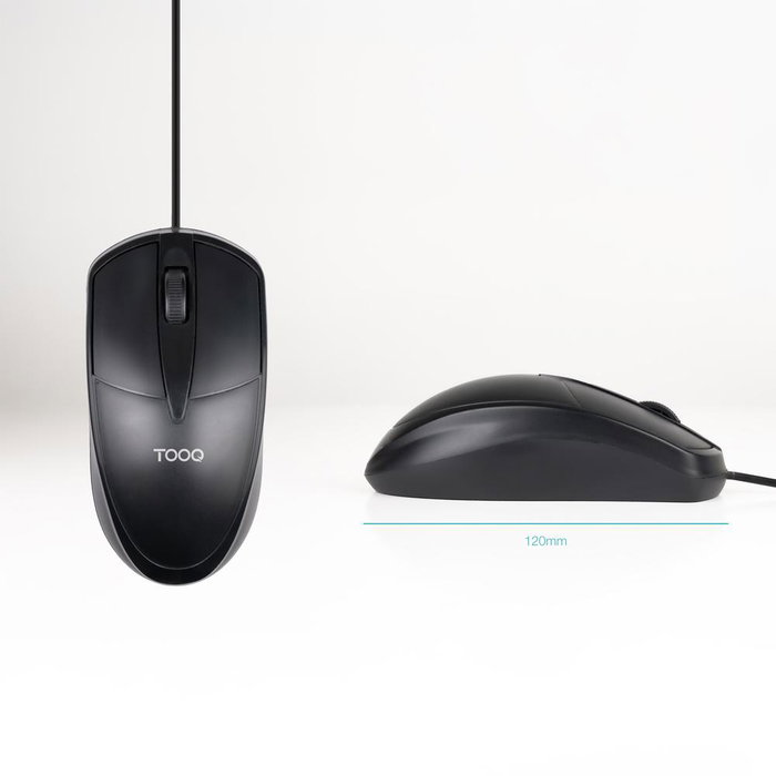 Tooq Souris optique 1000 DPI USB - Noir
