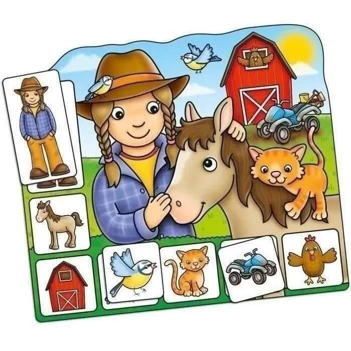 Orchard Old MacDonald Lotto - Jeu de Mémoire et de Correspondance Éducatif pour Enfants - Jeu de Société Familial