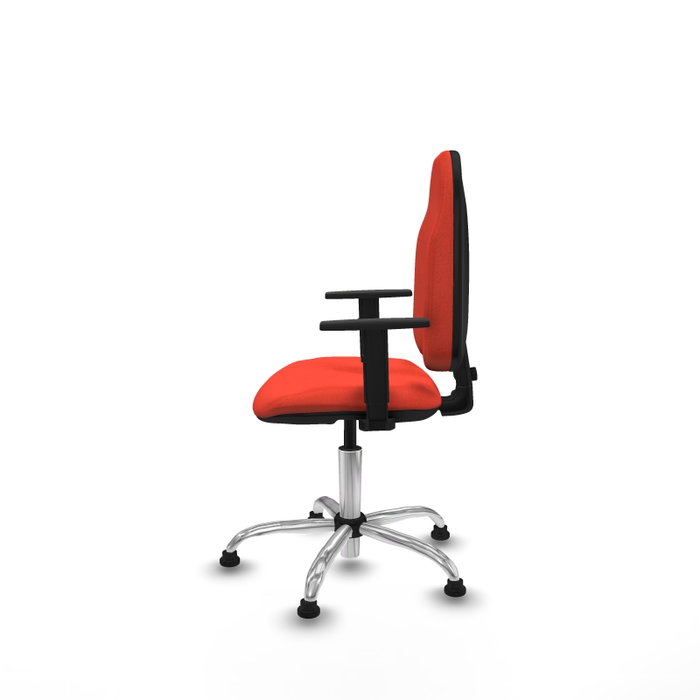 PIQUERAS Y CRESPO Chaise de bureau Algarra, tissu orange foncé, base chromée