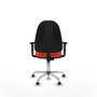 PIQUERAS Y CRESPO Chaise de bureau Algarra, tissu orange foncé, base chromée