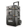 Toughbuilt Jeu de boîte à outils Stacktech 3 pièces avec roues