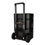 Toughbuilt Jeu de boîte à outils Stacktech 3 pièces avec roues