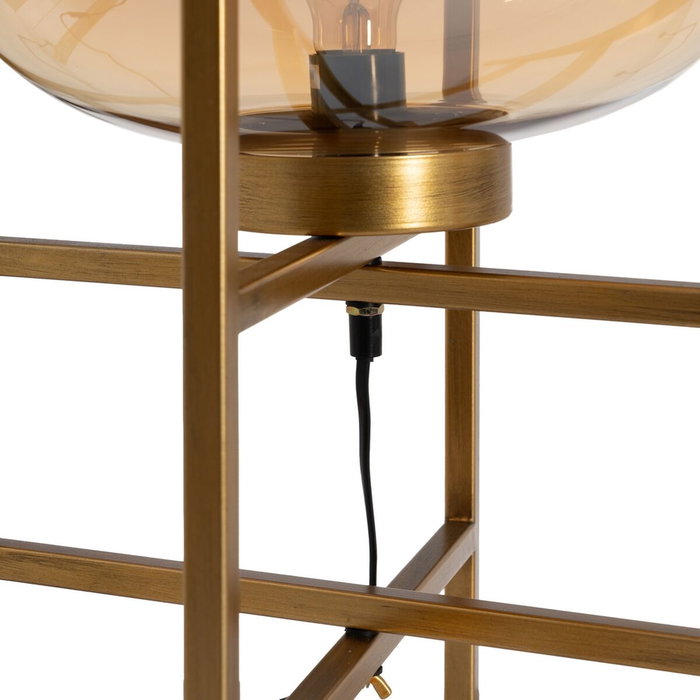 BigBuy Home Lampe de bureau Doré Métal Verre