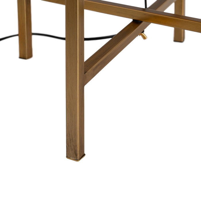 BigBuy Home Lampe de bureau Doré Métal Verre