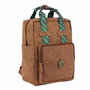 Cerdá Mochila Casual Harry Potter Slytherin en Similicuir - Sac à Dos pour Enfant à partir de 3 Ans, Marron