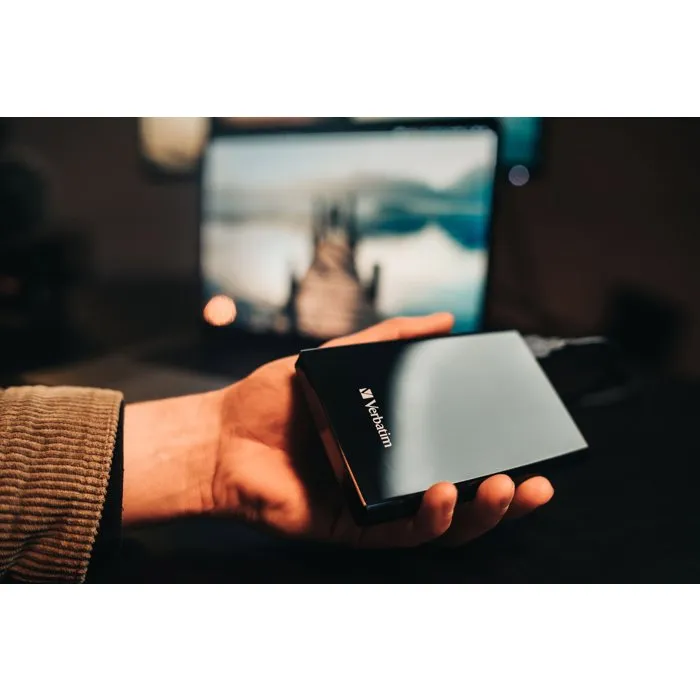 Verbatim Store 'n' Go Slim - Disque SSD externe portable 512 Go - USB 3.2 Gen 1 - Interface USB-C - Noir