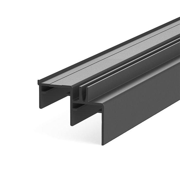 Terno STAR FLUID Système Coulissant Argent Mat Aluminium, Guidage Supérieur et Inférieur, 3m Terno STAR FLUID Système Coulissant Argent Mat Aluminium, Guidage Supérieur et Inférieur, 3m