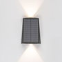 Edm Aplique solaire LED 100lm 2W 3000K avec capteur crépusculaire IP65 Batterie 1800mAh