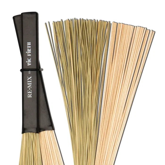 Vic Firth Escobillas RE·MIX Grass & Birch (2 paires) Vic Firth Escobillas RE·MIX Grass & Birch (2 paires)