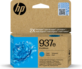 HP Cartouche d'encre 937E / 4S6W6NE Cyan XL - Encre originale pour imprimante HP