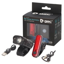 GSC Evolution Set de lumières de vélo LED rechargeable USB