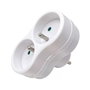 MicroConnect Adaptateur EU vers 2 Prises Type E Français, Blanc