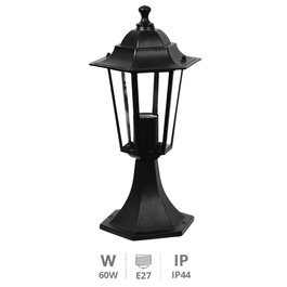 GSC Evolution Farol de jardín sobremuro Serie Alma E27 Negro