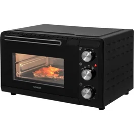 Sencor SEO 2000BK - Mini-four 20 L, 1650 W, Noir, 6 fonctions, cuisson de 70 à 230 °C, minuteur 120 min, double vitrage