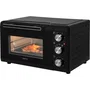 Sencor SEO 2000BK - Mini-four 20 L, 1650 W, Noir, 6 fonctions, cuisson de 70 à 230 °C, minuteur 120 min, double vitrage