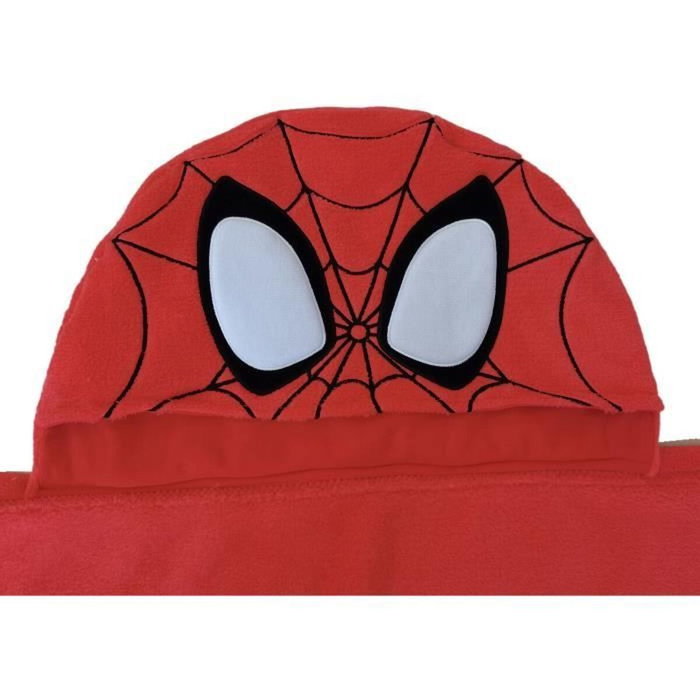 Spidey Plaid polaire à capuche 3D Spiderman - 120 x 150 cm