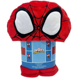 Spidey Plaid polaire à capuche 3D Spiderman - 120 x 150 cm