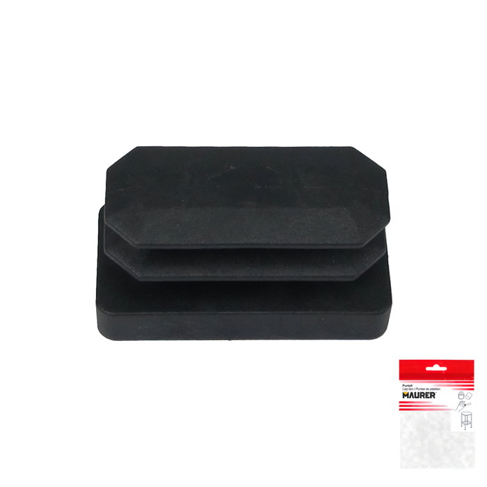 MAURER Contera rectangulaire noire 15x30mm, blister de 4 pièces