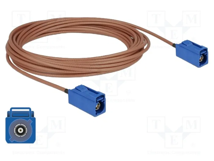 DELOCK Câble coaxial Fakra C femelle à Fakra C femelle 5m DELOCK Câble coaxial Fakra C femelle à Fakra C femelle 5m