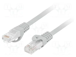 LANBERG Câble Ethernet Patch Cord Cat 6 U/UTP 20m RJ45 Gris