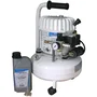 Mecafer Compresseur Horizontal Silencieux 9L avec Huile Entonnoir et Roulettes