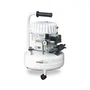 Mecafer Compresseur Horizontal Silencieux 9L avec Huile Entonnoir et Roulettes