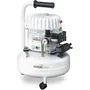 Mecafer Compresseur Horizontal Silencieux 9L avec Huile Entonnoir et Roulettes