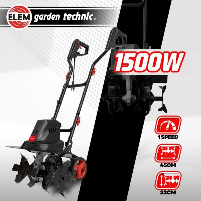 Elem Motobineuse électrique MTBE1506W45 - 1500 W - 45 cm