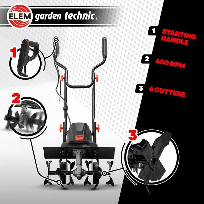 Elem Motobineuse électrique MTBE1506W45 - 1500 W - 45 cm